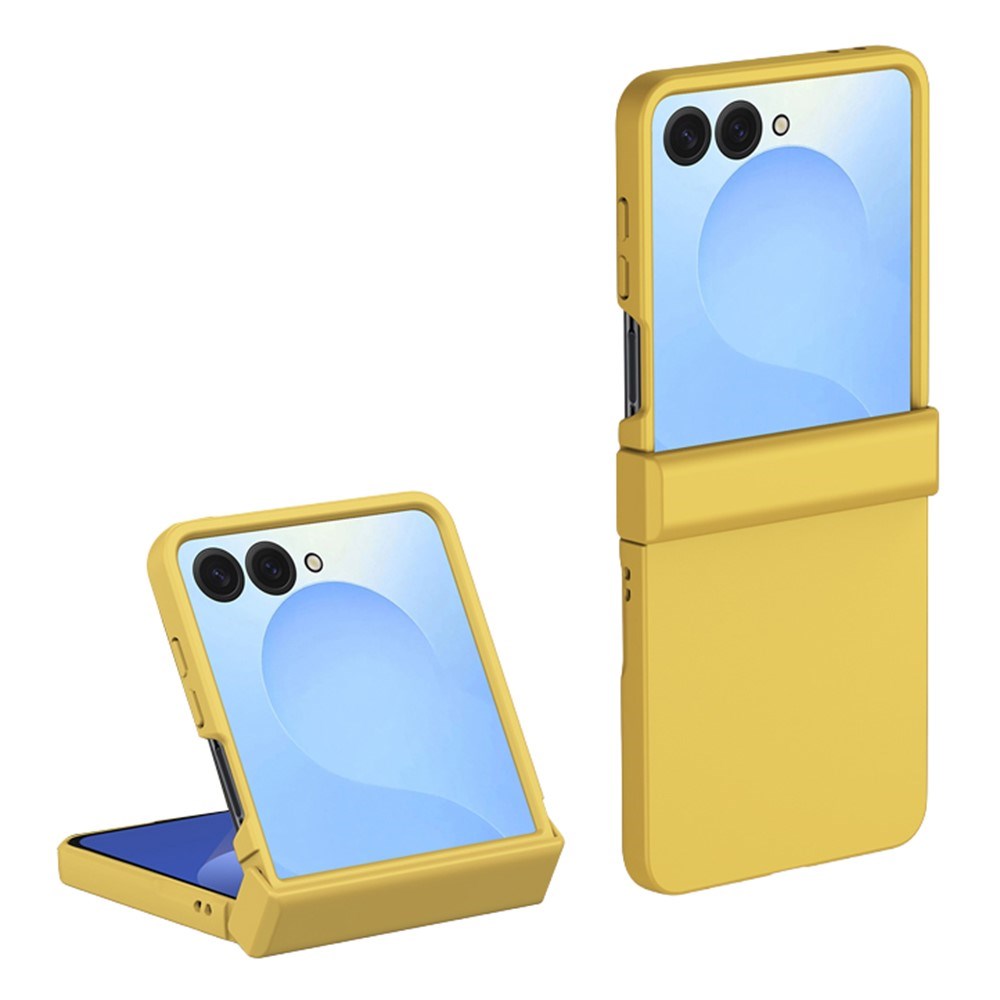 Samsung Galaxy Z Flip8 EIDERWOOD Hard Plast Deksel med Hengsel - Gul