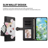 iPhone 18 Pro / 17 Pro Flippdeksel med 3D-Katteører - Kortholder & Stativfunksjon - Svart
