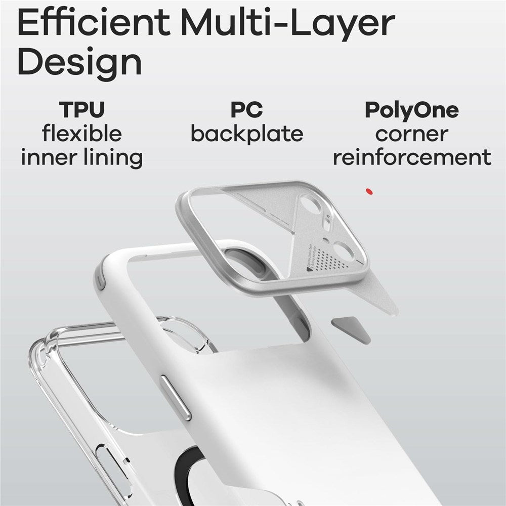 iPhone 17 Pro AULUMU Støtdempende Hybrid Deksel – MagSafe Kompatibelt – Svart