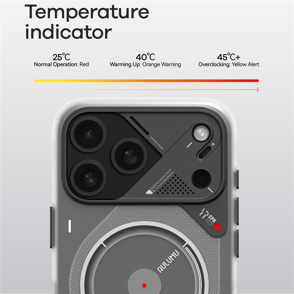 iPhone 17 Pro Max AULUMU Luminous Fleksibelt Plast Deksel – MagSafe Kompatibel – Svart