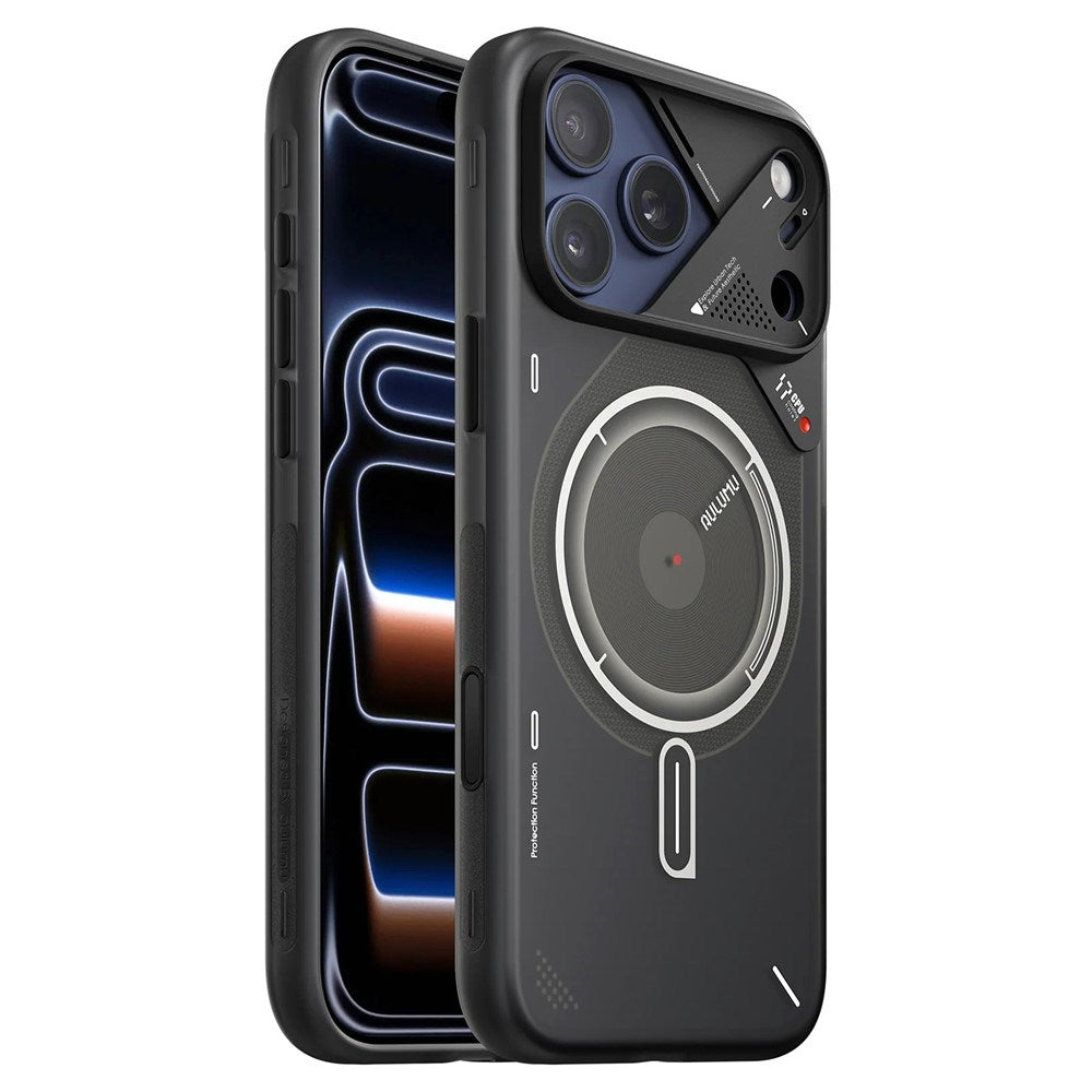 iPhone 17 Pro AULUMU Luminous Fleksibelt Plast Deksel – MagSafe Kompatibel – Svart