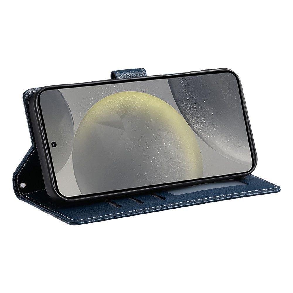 Samsung Galaxy S26 FE EIDERWOOD Flip Deksel med Kortholder og Stropp - Blå