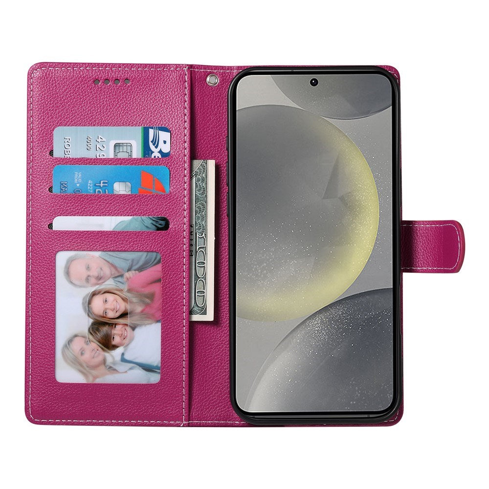 Samsung Galaxy S26 FE EIDERWOOD Flip Deksel med Kortholder og Stropp - Rosa