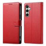 Samsung Galaxy S26 FE EIDERWOOD Flip Deksel med Kortholder og Stropp - Rød