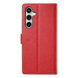 Samsung Galaxy S26 FE EIDERWOOD Flip Deksel med Kortholder og Stropp - Rød