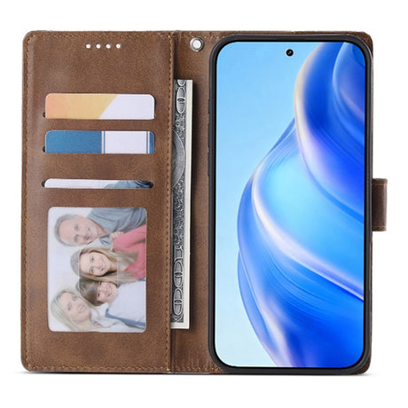 Motorola Moto G47 / G37 EIDERWOOD Flip Deksel i Skinn med Lommebok & Stropp - Brun