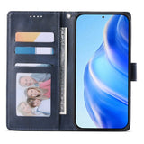 Motorola Moto G47 / G37 EIDERWOOD Flip Deksel i Skinn med Lommebok & Stropp - Blå