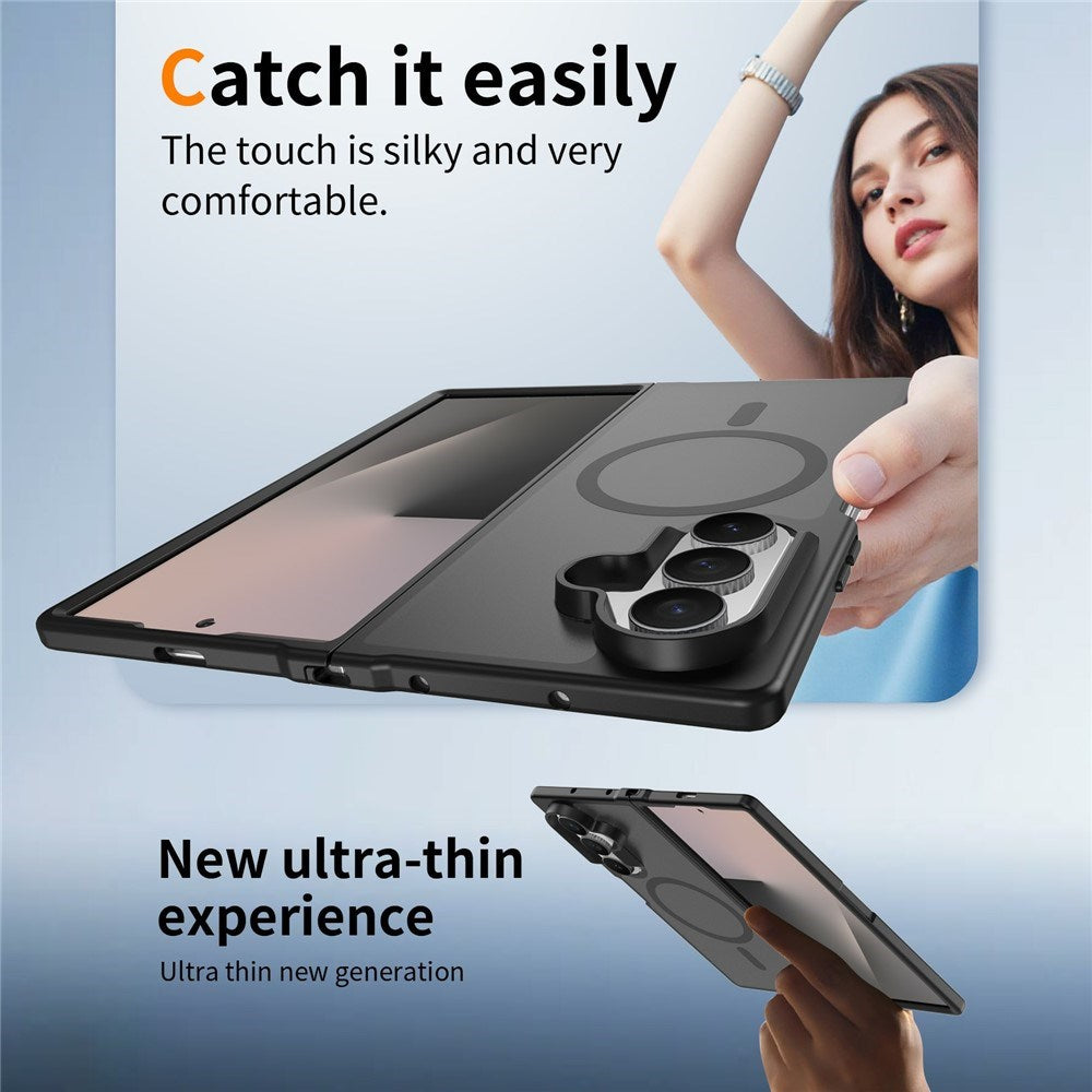Samsung Galaxy Z Fold8 Matt Fleksibelt Plast Deksel - MagSafe Kompatibel - Svart
