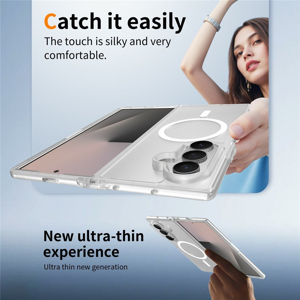 Samsung Galaxy Z Fold8 Matt Fleksibelt Plast Deksel - MagSafe Kompatibel - Gjennomsiktig