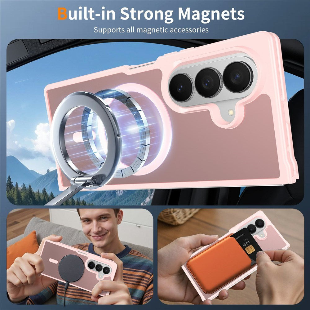 Samsung Galaxy Z Fold8 Matt Fleksibelt Plast Deksel - MagSafe Kompatibel - Rosa
