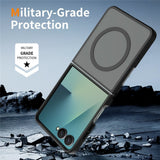 Samsung Galaxy Z Flip8 Matt Fleksibelt Plast Deksel - MagSafe Kompatibel - Svart