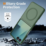Samsung Galaxy Z Flip8 Matt Fleksibelt Plast Deksel - MagSafe Kompatibel - Grønn