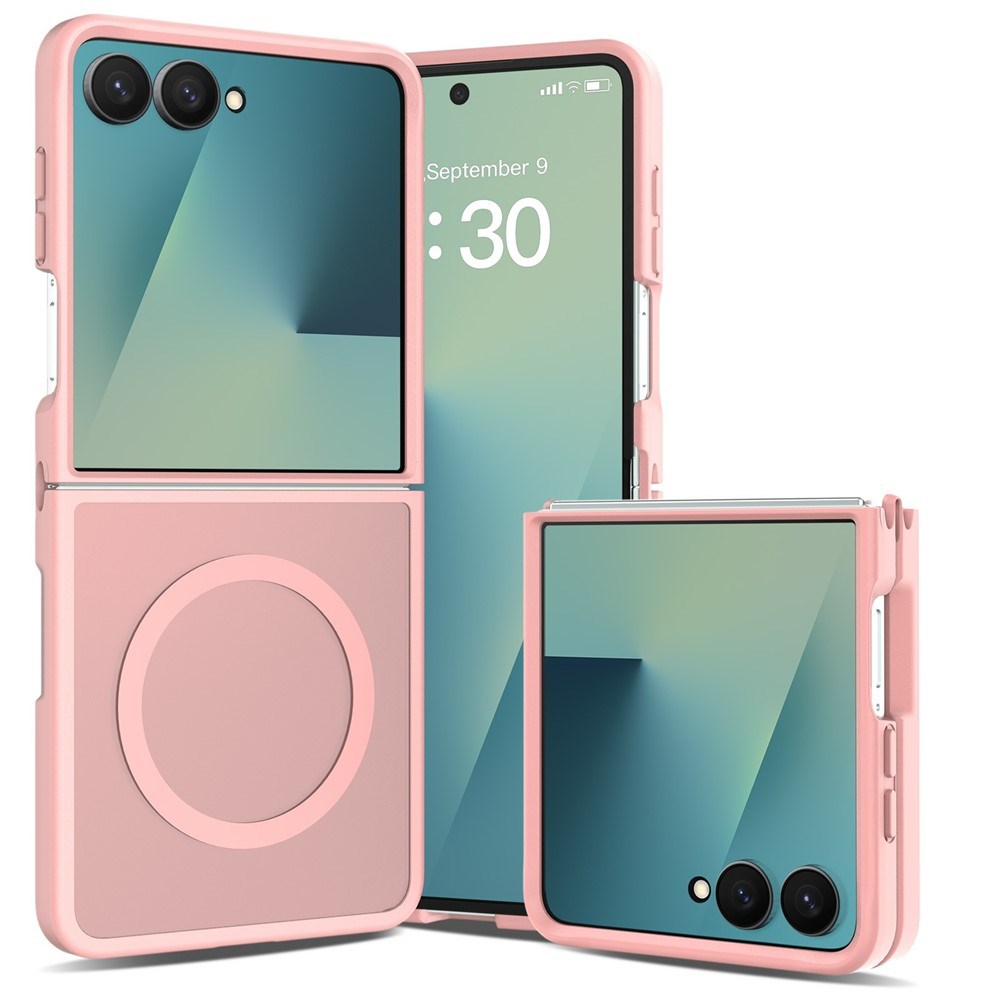 Samsung Galaxy Z Flip8 Matt Fleksibelt Plast Deksel - MagSafe Kompatibel - Rosa