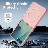 Samsung Galaxy Z Flip8 Matt Fleksibelt Plast Deksel - MagSafe Kompatibel - Rosa