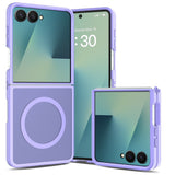 Samsung Galaxy Z Flip8 Matt Fleksibelt Plast Deksel - MagSafe Kompatibel - Lilla