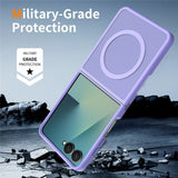 Samsung Galaxy Z Flip8 Matt Fleksibelt Plast Deksel - MagSafe Kompatibel - Lilla
