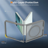 Samsung Galaxy Z Flip8 Matt Fleksibelt Plast Deksel - MagSafe Kompatibel - Grå