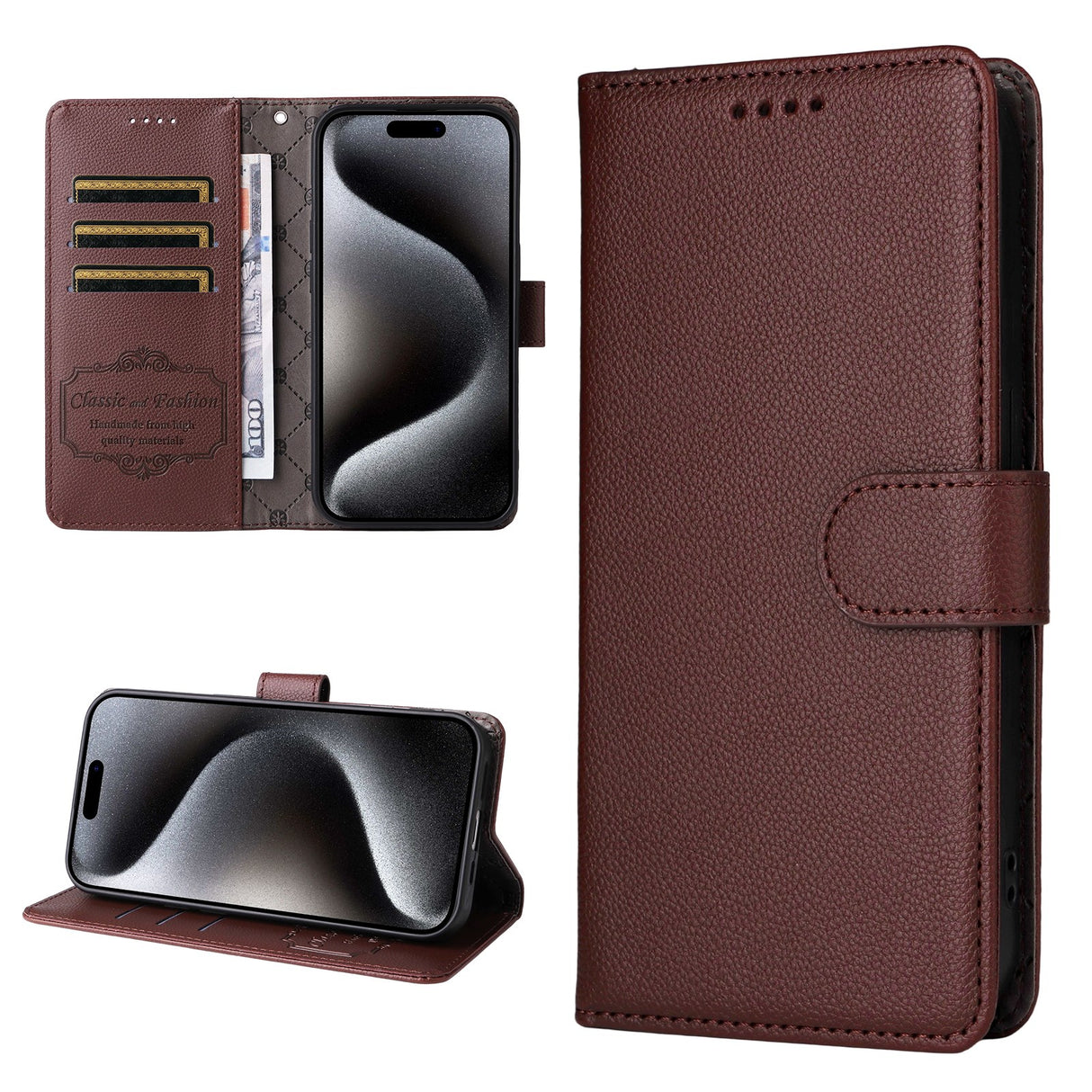 Motorola Moto G47 / G37 EIDERWOOD Flippdeksel (RFID-blokkering) - Brun