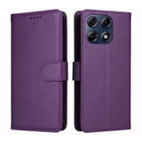 Motorola Edge 70 Pro EIDERWOOD Kunstskinn Flip Deksel m. Stropp - Lilla