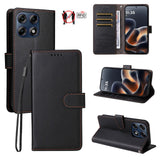 Motorola Edge 70 Pro EIDERWOOD Kunstskinn Flip Deksel m. Stropp - Svart