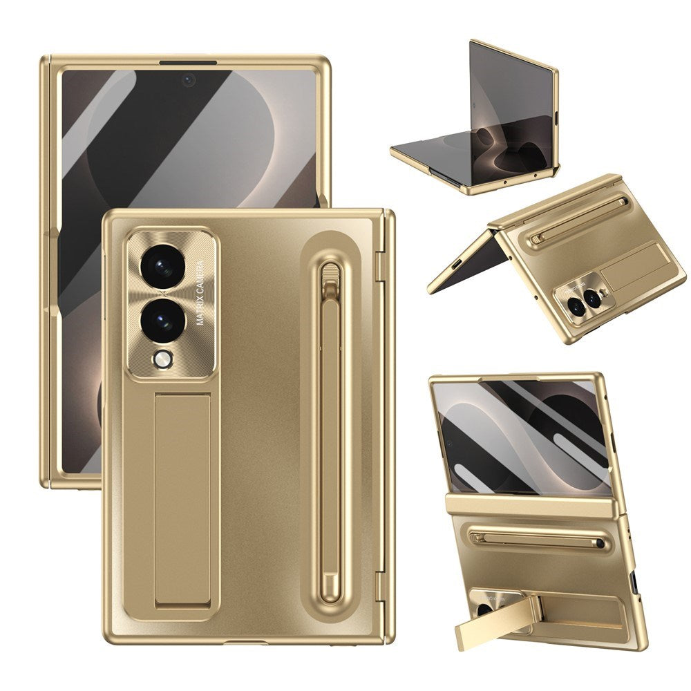 Samsung Galaxy Z Fold8 EIDERWOOD Deksel med Stylus Penn & Støtte - Gull