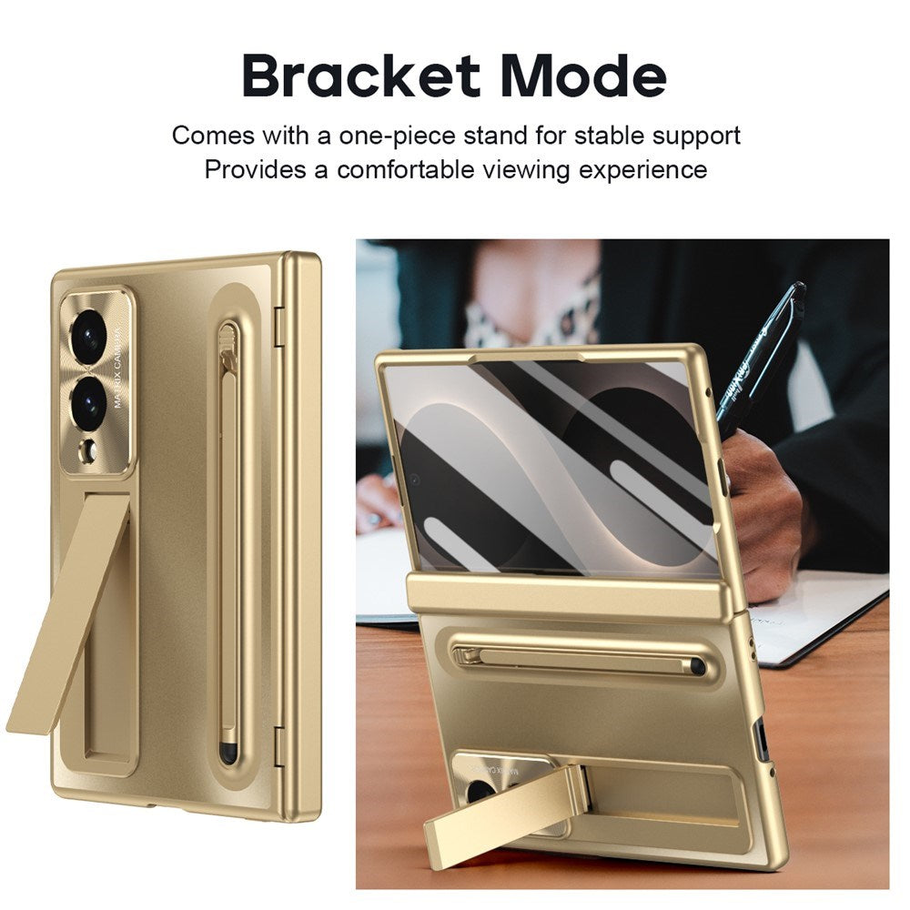 Samsung Galaxy Z Fold8 EIDERWOOD Deksel med Stylus Penn & Støtte - Gull