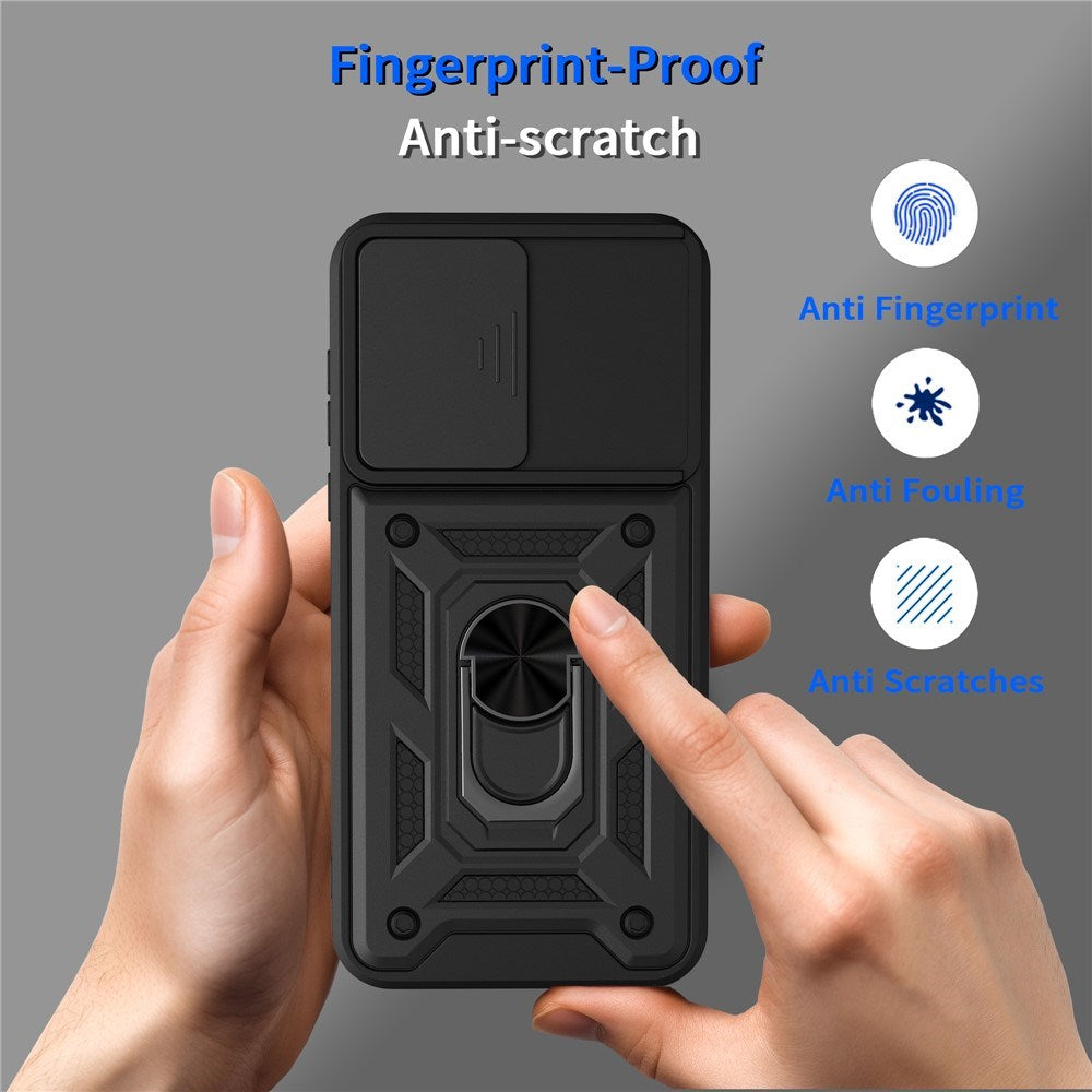 OnePlus Nord CE6 EIDERWOOD Hybrid Håndverker Deksel m. Kickstand & Cam Slider - Svart