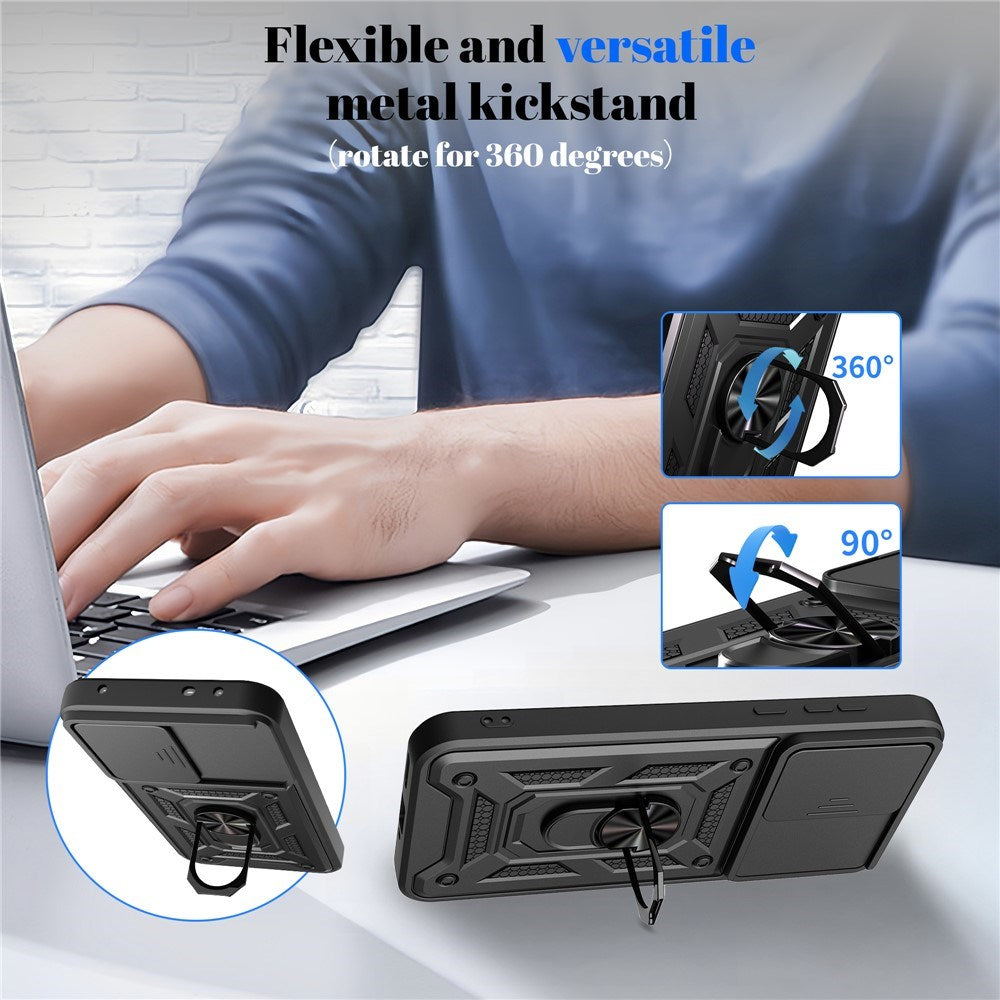OnePlus Nord CE6 EIDERWOOD Hybrid Håndverker Deksel m. Kickstand & Cam Slider - Svart