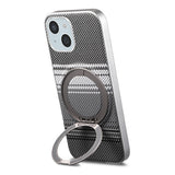 iPhone 14 / 13 EIDERWOOD Hybrid Plast Gradient Deksel m. Roterende Kickstand - MagSafe Kompatibel - Svart