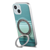 iPhone 14 / 13 EIDERWOOD Hybrid Plast Gradient Deksel m. Roterende Kickstand - MagSafe Kompatibel - Grønn
