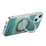 iPhone 14 / 13 EIDERWOOD Hybrid Plast Gradient Deksel m. Roterende Kickstand - MagSafe Kompatibel - Grønn