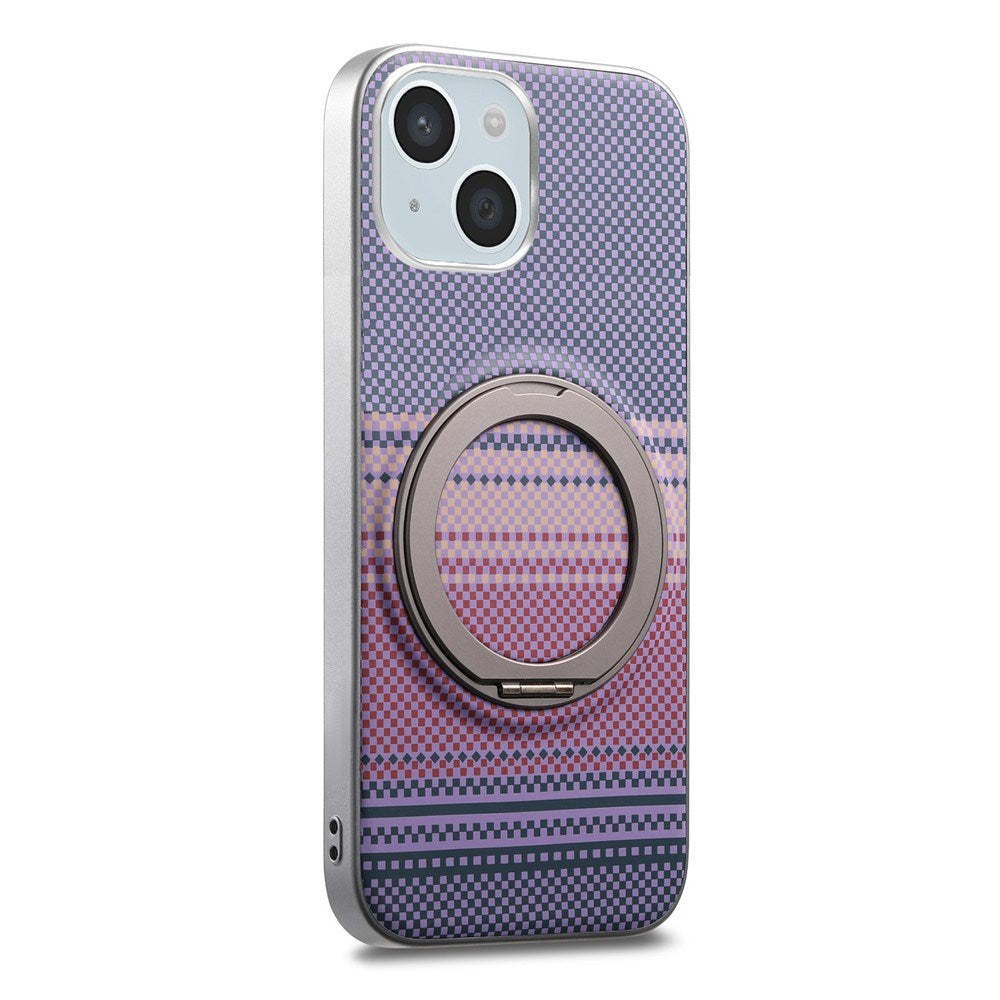 iPhone 14 / 13 EIDERWOOD Hybrid Plast Gradient Deksel m. Roterende Kickstand - MagSafe Kompatibel - Lilla