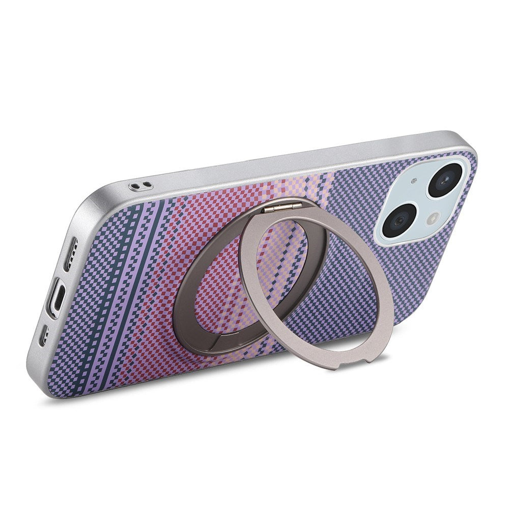 iPhone 14 / 13 EIDERWOOD Hybrid Plast Gradient Deksel m. Roterende Kickstand - MagSafe Kompatibel - Lilla