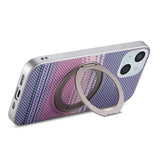 iPhone 14 / 13 EIDERWOOD Hybrid Plast Gradient Deksel m. Roterende Kickstand - MagSafe Kompatibel - Lilla