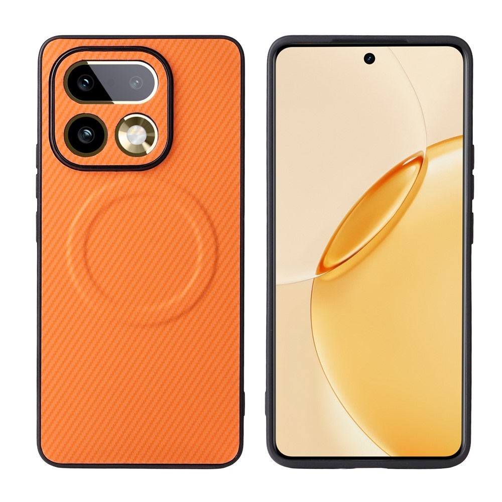Realme 16 Pro EIDERWOOD Hybrid Carbon Deksel - MagSafe Kompatibel - Oransje