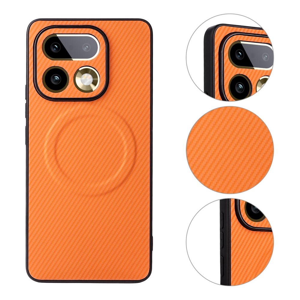 Realme 16 Pro EIDERWOOD Hybrid Carbon Deksel - MagSafe Kompatibel - Oransje