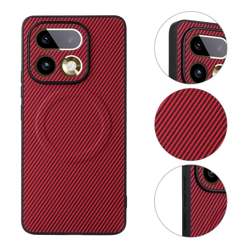 Realme 16 Pro EIDERWOOD Hybrid Carbon Deksel - MagSafe Kompatibel - Rød