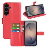 Samsung Galaxy S26 FE EIDERWOOD Flip Deksel med Kortholder & Stativfunksjon - Rød