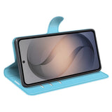 Samsung Galaxy S26 FE EIDERWOOD Flip Deksel med Kortholder & Stativfunksjon - Blå