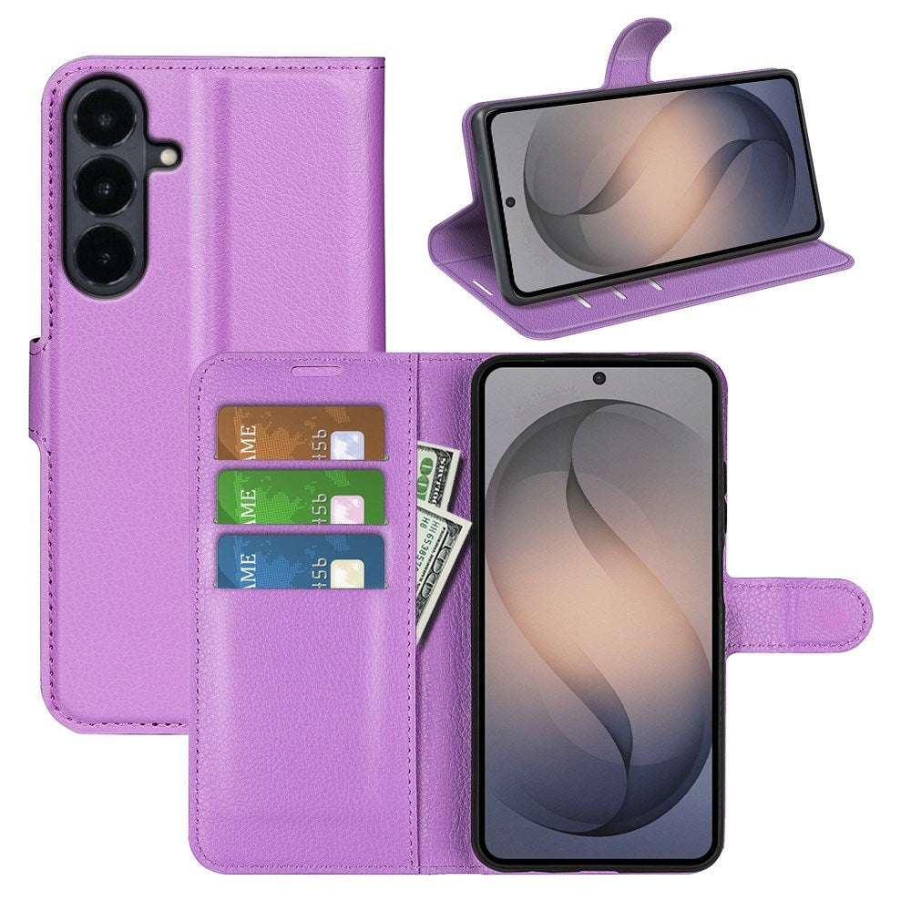 Samsung Galaxy S26 FE EIDERWOOD Flip Deksel med Kortholder & Stativfunksjon - Lilla