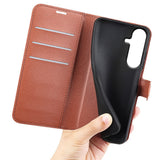 Samsung Galaxy S26 FE EIDERWOOD Flip Deksel med Kortholder & Stativfunksjon - Brun