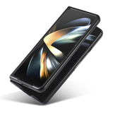 Samsung Galaxy Z Fold8 Ultra LC.IMEEKE Kunstskinn Deksel med Karbonfiber - Svart
