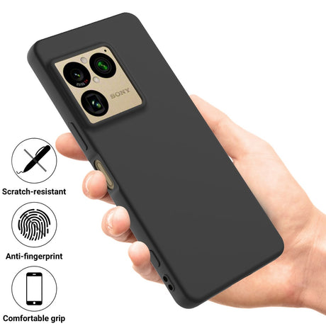 Sony Xperia 1 VIII EIDERWOOD Fôret Silikon Deksel m. Rem - Svart
