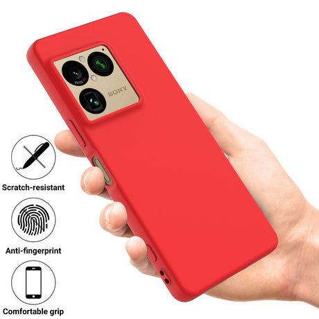 Sony Xperia 1 VIII EIDERWOOD Fôret Silikon Deksel m. Rem - Rød