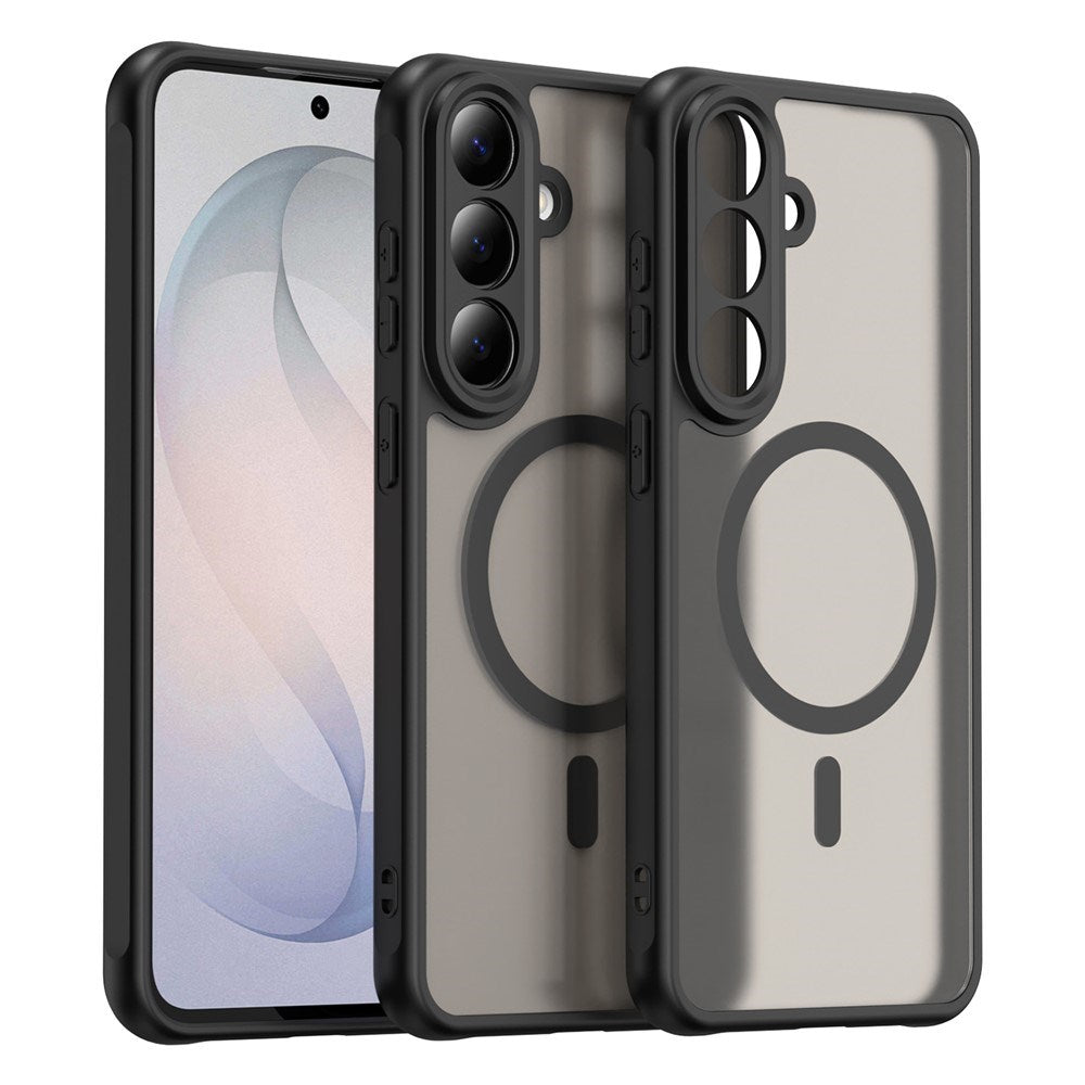 Samsung Galaxy S26 FE EIDERWOOD Matte Hybrid Deksel – MagSafe Kompatibel - Gjennomsiktig / Svart