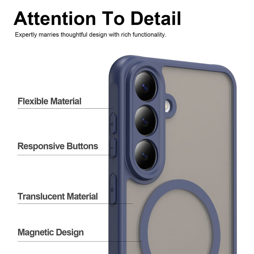 Samsung Galaxy S26 FE EIDERWOOD Matte Hybrid Deksel – MagSafe Kompatibel - Gjennomsiktig / Blå