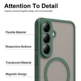 Samsung Galaxy S26 FE EIDERWOOD Matte Hybrid Deksel – MagSafe Kompatibel - Gjennomsiktig / Grønn