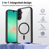 Samsung Galaxy A27 EIDERWOOD Hybrid Plast Deksel - MagSafe Kompatibel - Gjennomsiktig / Svart