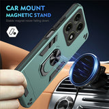 Motorola Edge 70 Pro EIDERWOOD Magnetisk Hybrid Håndverker Deksel m. Kickstand - Grønn