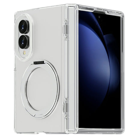 Samsung Galaxy Z Fold8 EIDERWOOD Hybrid Deksel med Roterbar Støtte - Gjennomsiktig